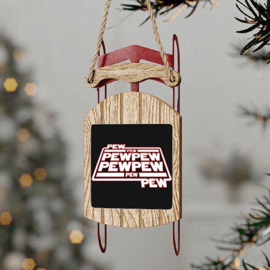 Pew Pew Pew Sled Ornaments