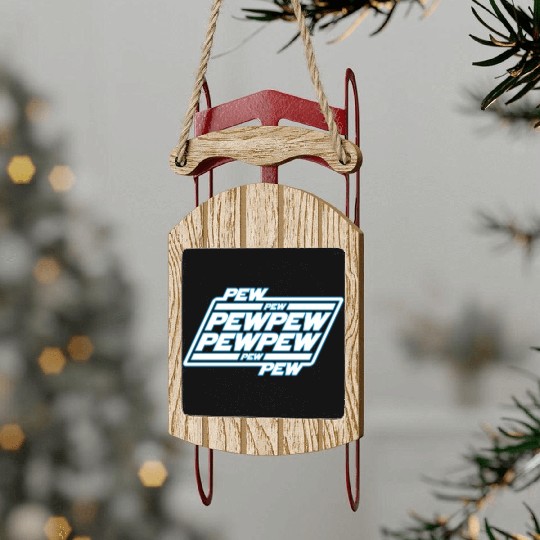 Pew Pew Pew Sled Ornaments
