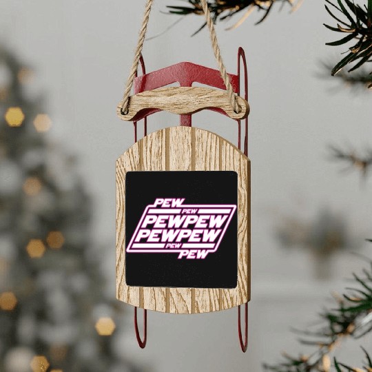 Pew Pew Pew Sled Ornaments