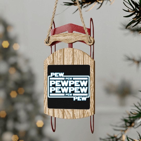 Pew Pew Pew Sled Ornaments