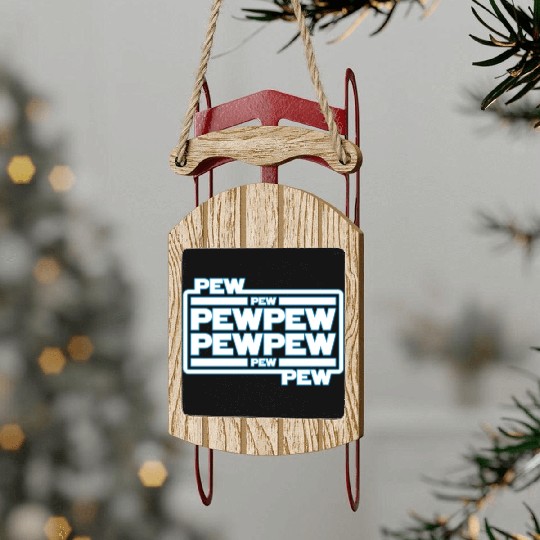 Pew Pew Pew Sled Ornaments