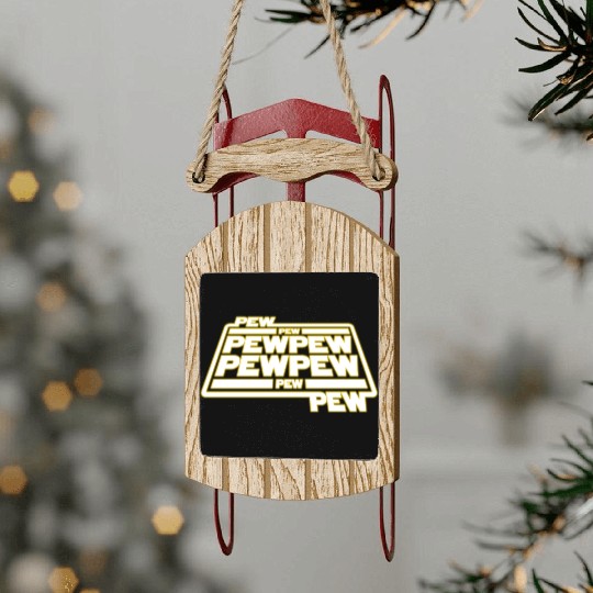 Pew Pew Pew Sled Ornaments