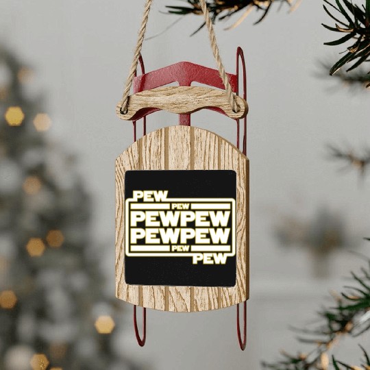Pew Pew Pew Sled Ornaments