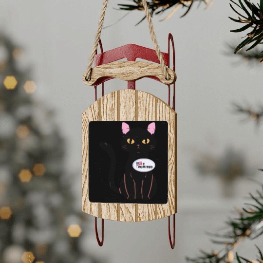 I Vomited Funny Cat American Election Voting Sled Ornaments