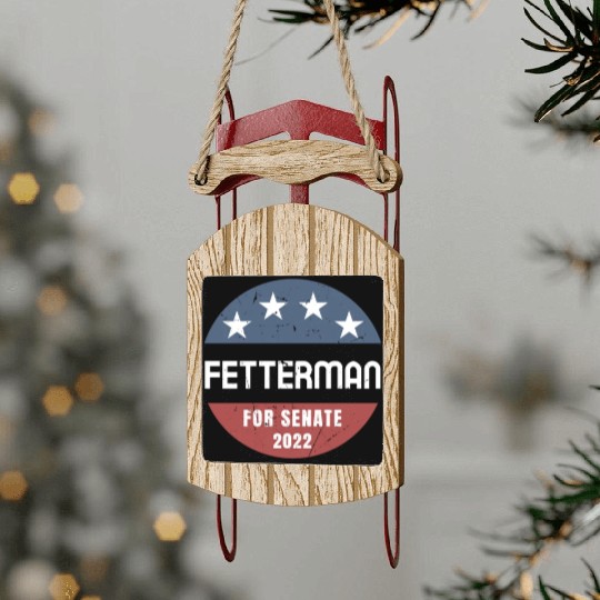 John Fetterman for Senate 2022 Pennsylvania Sled Ornaments