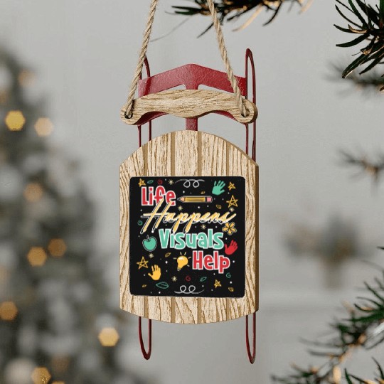 Sped Teacher Special Education Teacher Sled Ornaments