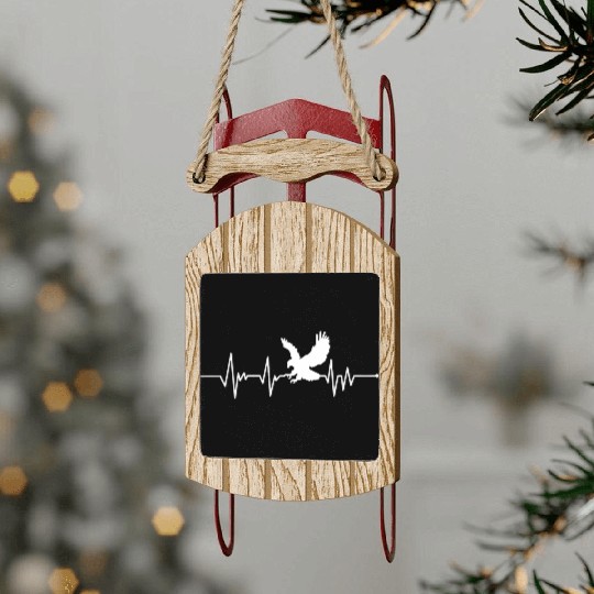 American Eagle Usa Heartbeat Great Sled Ornaments
