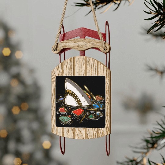 Back to School Shark Sled Ornaments