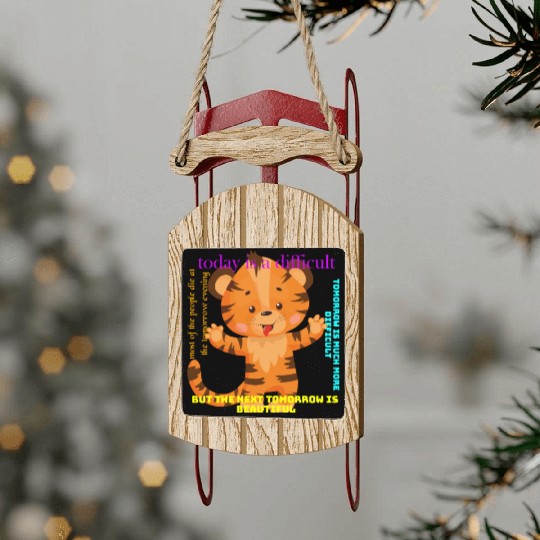Sajid TIGER Sled Ornaments