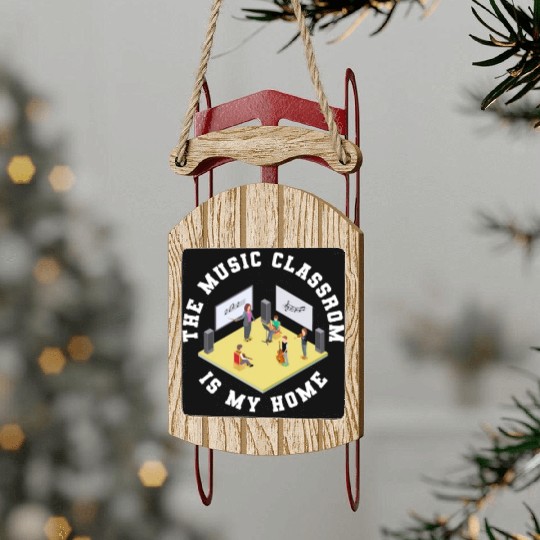 Music Teacher Sled Ornaments