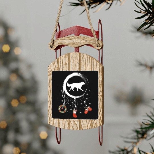 dog dreamcatcher Christmas Golden Retriever Sled Ornaments