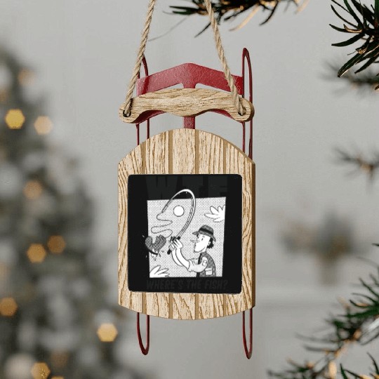 WTF Where's the fish WTF Where's the fish inspirat Sled Ornaments