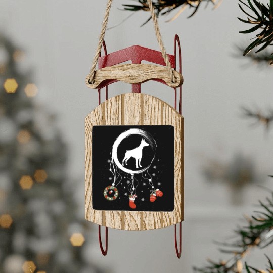 dog dreamcatcher Christmas Pinscher Sled Ornaments