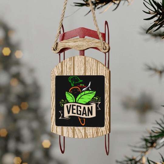 Carrot, Onion And Tomato Logo For Vegetarians And Sled Ornaments