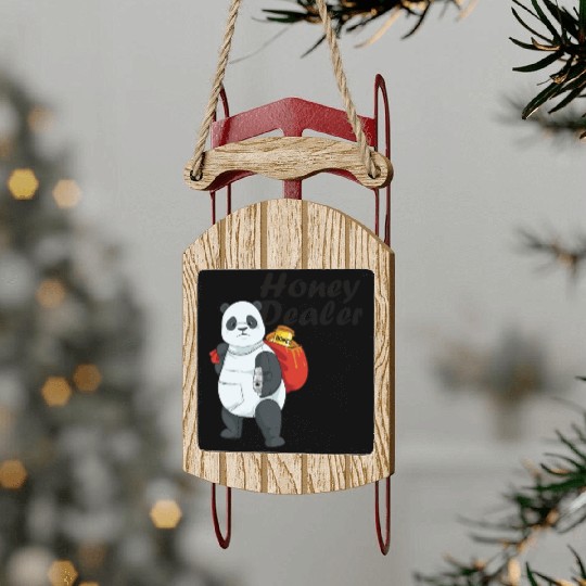 Honey Dealer Farmer Beekeeper Bees Panda Sled Ornaments