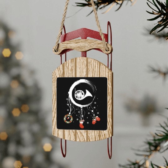 musical instrument dreamcatcher Christmas Horn Sled Ornaments