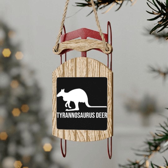 Funny Kangaroo Tyrannosaurus Deer Sled Ornaments
