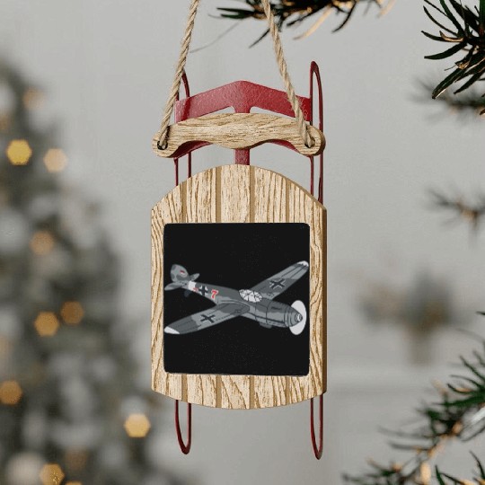 War-fighter jet plane War-fighter jet plane inspir Sled Ornaments