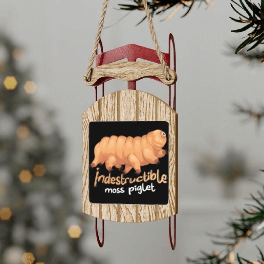 Indestructible Moss Piglet Science Tardigrade Sled Ornaments