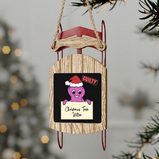 Octopus christmas funny prison Sled Ornaments