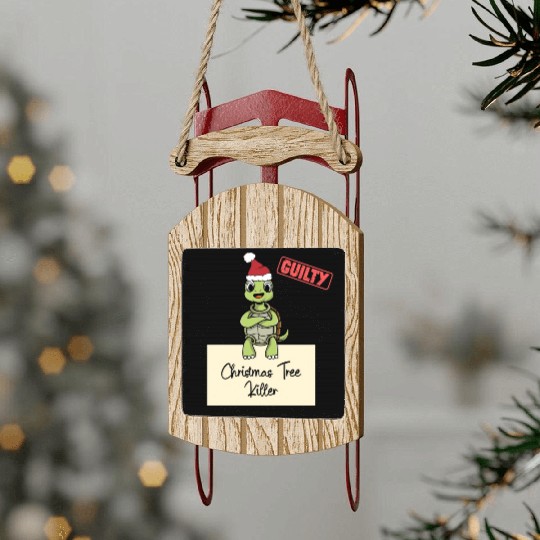 turtle christmas funny prison Sled Ornaments