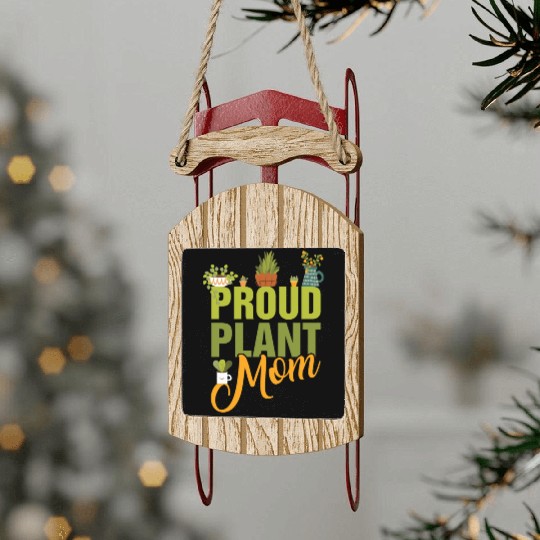 Plant Mom Sled Ornaments