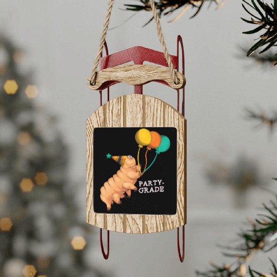 Party-Grade Moss Piglet Science Lover Tardigrade Sled Ornaments