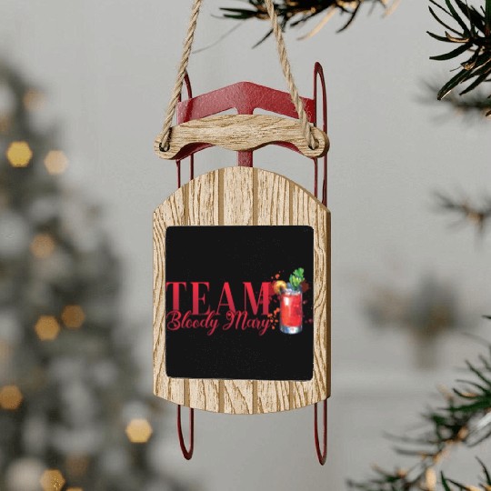 Team Bloody Mary Cocktail for Bartender Sled Ornaments