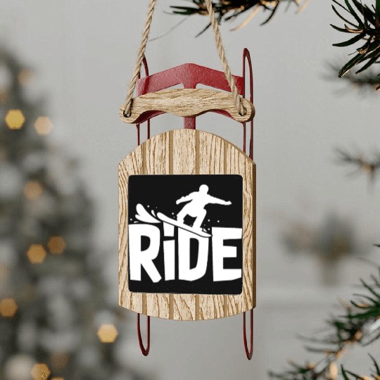 Ride Snowboarding Sled Ornaments