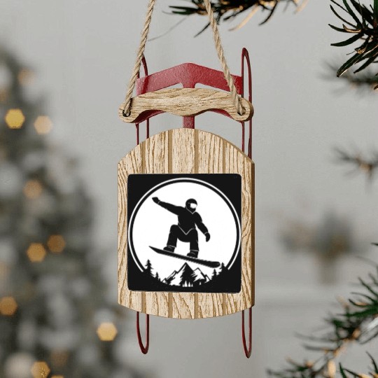 Snowboarding Snowboarder Snowboard Sled Ornaments