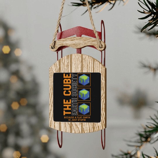 Earth Sled Ornaments, The Cube Earth Society Earth Sled Ornaments,