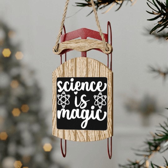 Science Is Magic Nerd Geek Teacher Student Gifts Sled Ornaments