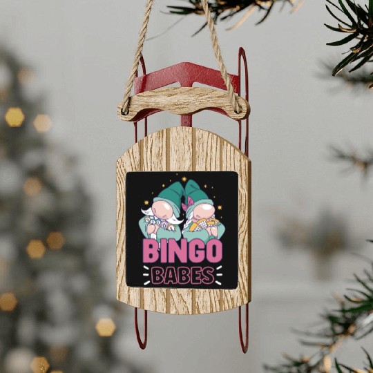 Bingo Card Game Grandma Bingo Player Bingo Cards Sled Ornaments