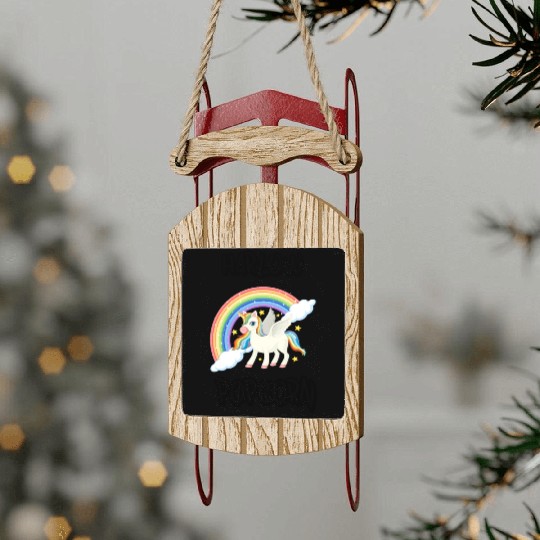 Harlow And Popcorn Merch Popcorn The Pony Sled Ornaments