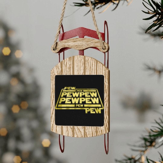Pew Pew Pew Sled Ornaments