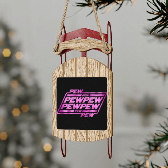 Pew Pew Pew Sled Ornaments