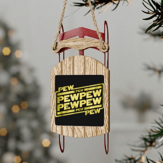 Pew Pew Pew Sled Ornaments
