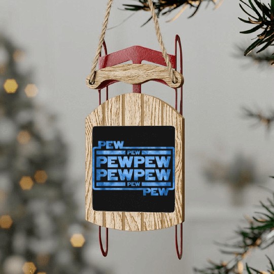 Pew Pew Pew Sled Ornaments