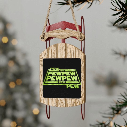 Pew Pew Pew Sled Ornaments