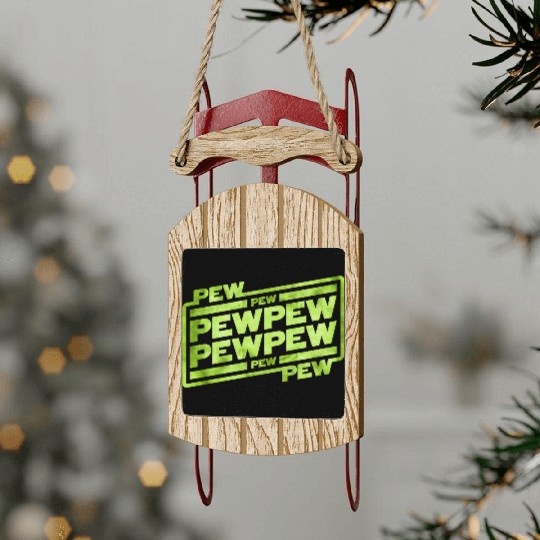 Pew Pew Pew Sled Ornaments