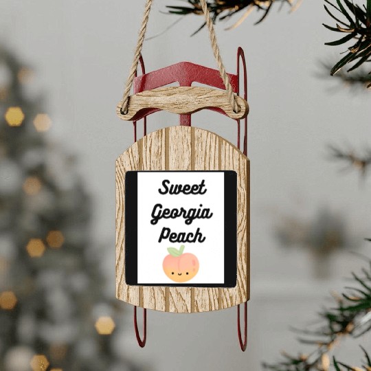 Sweet Georgia Peach Sled Ornaments