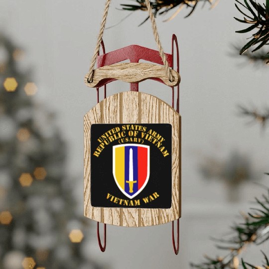 Army US Army Vietnam USARV Vietnam War Sled Ornaments
