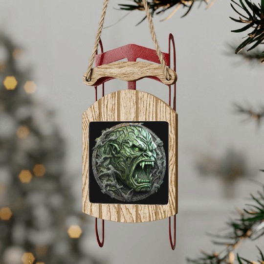 Angry Hulk Sled Ornaments