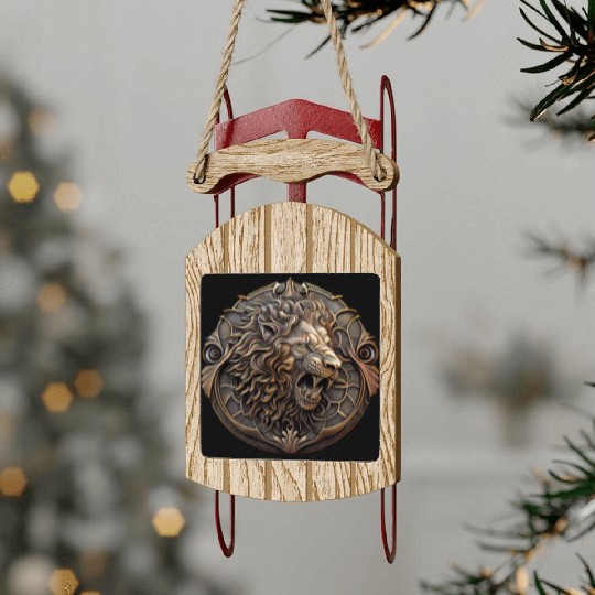 Angry Lion Sled Ornaments
