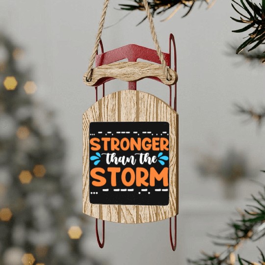 Ham Radio Stronger Than The Storm Radio Operator Sled Ornaments