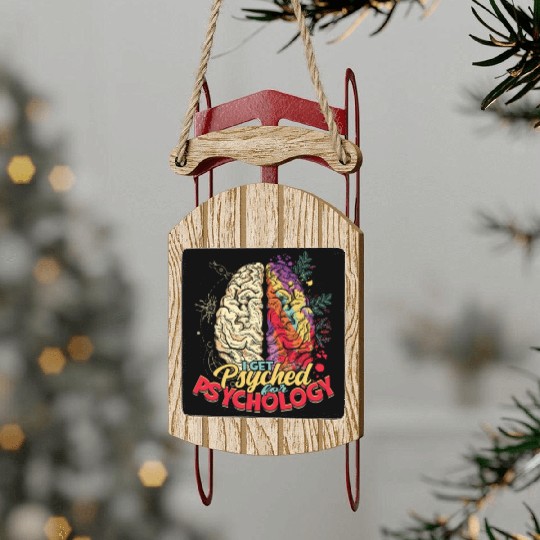 Psychiatrist Psychology Therapist Psychologist Sled Ornaments