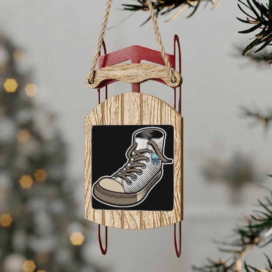 Old school Sneaker Sled Ornaments