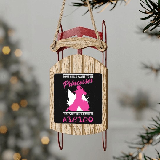 Aikido Girl Japan Taekwondo Karate Martial Arts Sled Ornaments