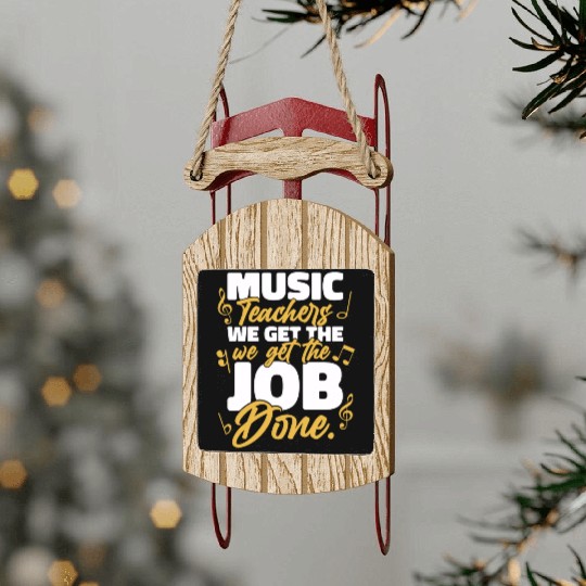 Music Teacher music nout Sled Ornaments