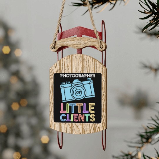 Photographer Of Little Clients - Newborn Sled Ornaments